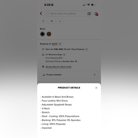 Fashion Nova Black Leather Dress - Picture 6 of 7